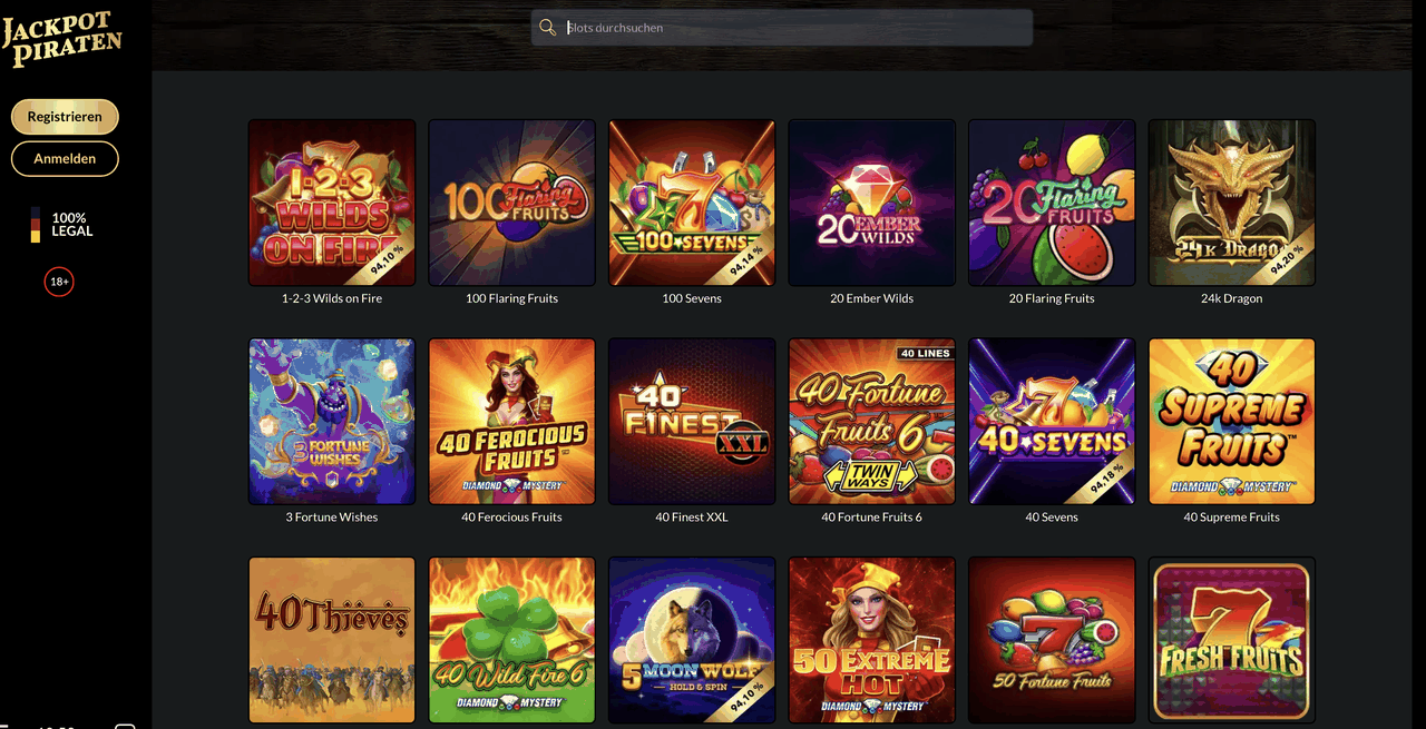 Die Früchte-Spiele-Kategorie der JackpotPiraten Spielothek Früchte-Slots-Kategorie bei JackpotPiraten mit klassischen Fruit-Spielautomaten und RTP-Angaben